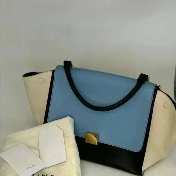 Celine Colorblock Leather Top Handle Bag Authentic - Picture 8 of 15